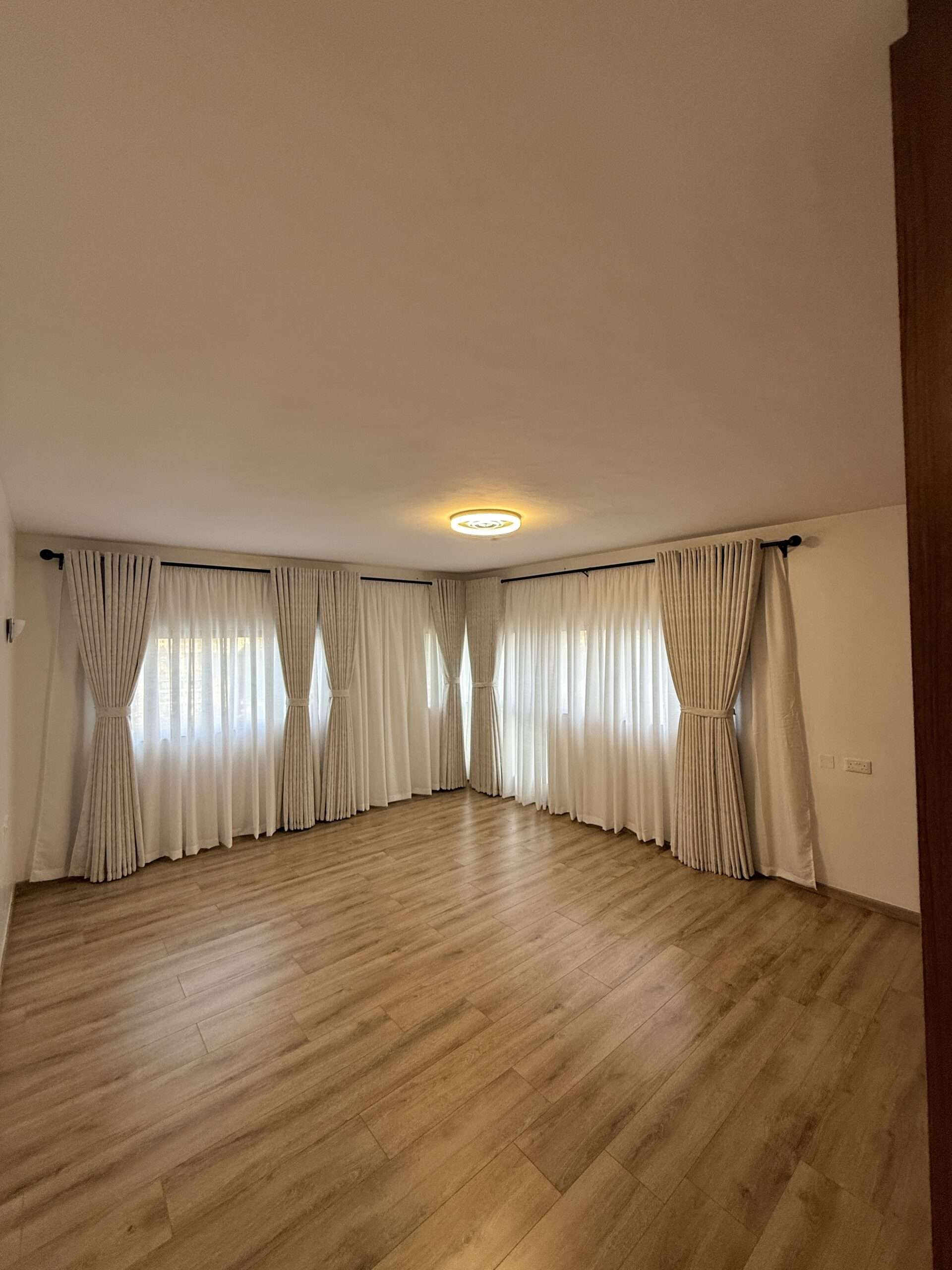 sheer curtain design for living room on clients residential project in kenya naiirobi