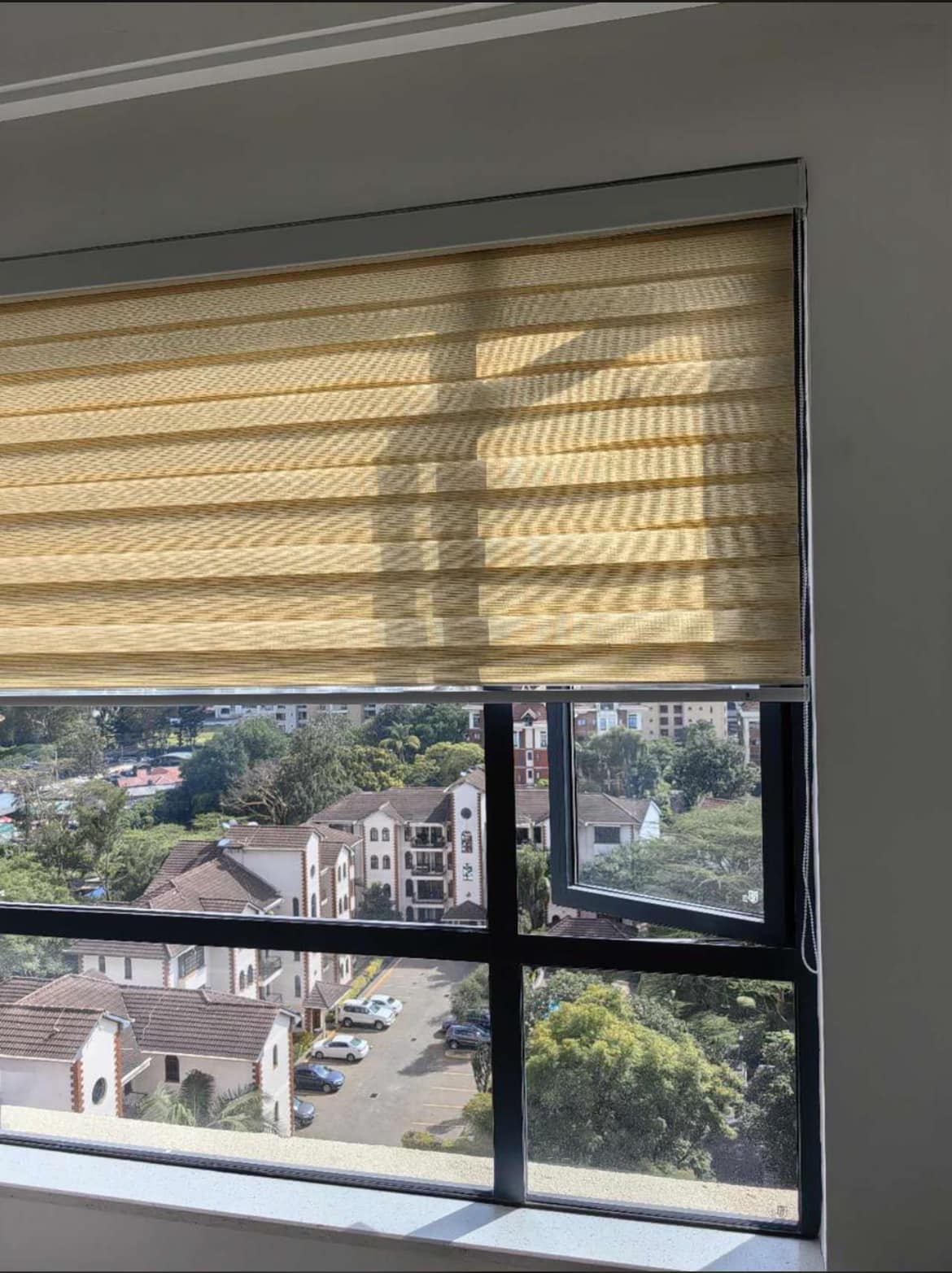 Installed window blinds with clean, modern finish by Deco Dreams Curtains in Nairobi.